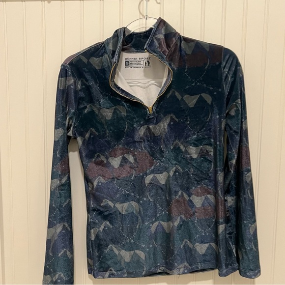 Ronner Sport Equestrian Qzip Velour Horse Print - Picture 6 of 7